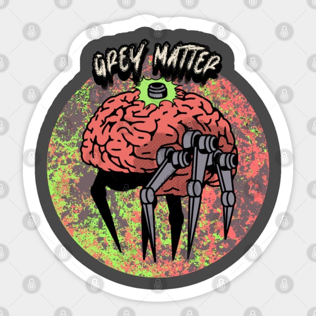 Grey Matter Graphic Sticker by CTJFDesigns